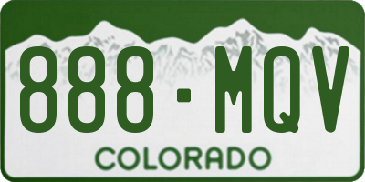 CO license plate 888MQV
