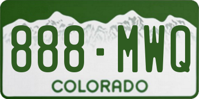 CO license plate 888MWQ