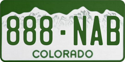 CO license plate 888NAB