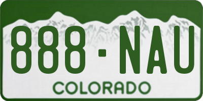 CO license plate 888NAU