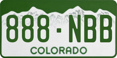 CO license plate 888NBB