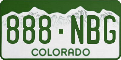 CO license plate 888NBG