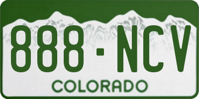 CO license plate 888NCV