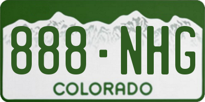 CO license plate 888NHG