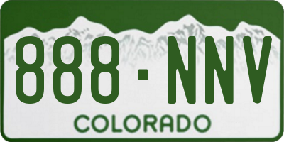 CO license plate 888NNV