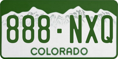 CO license plate 888NXQ