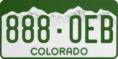 CO license plate 888OEB