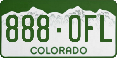 CO license plate 888OFL