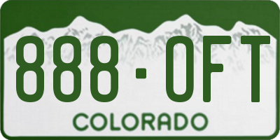 CO license plate 888OFT