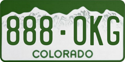 CO license plate 888OKG
