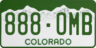 CO license plate 888OMB