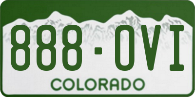 CO license plate 888OVI