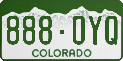 CO license plate 888OYQ