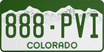 CO license plate 888PVI