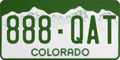 CO license plate 888QAT