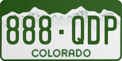 CO license plate 888QDP