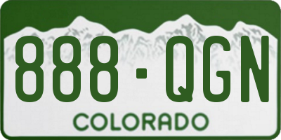 CO license plate 888QGN