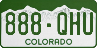 CO license plate 888QHU