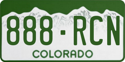 CO license plate 888RCN