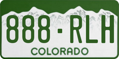 CO license plate 888RLH
