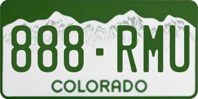 CO license plate 888RMU