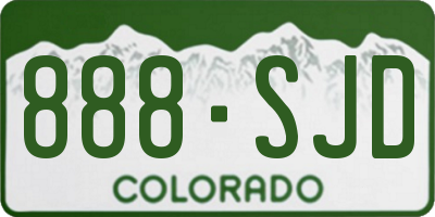 CO license plate 888SJD