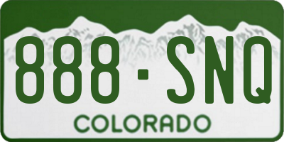 CO license plate 888SNQ