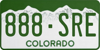 CO license plate 888SRE