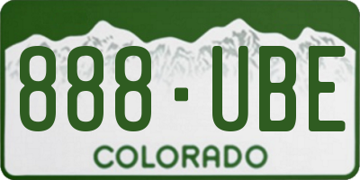 CO license plate 888UBE
