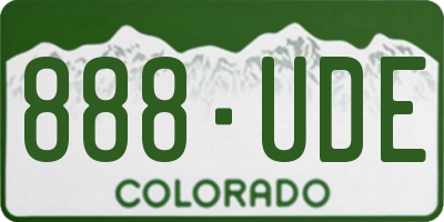 CO license plate 888UDE