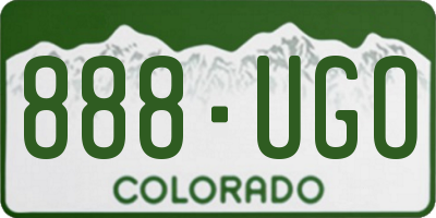 CO license plate 888UGO