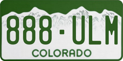 CO license plate 888ULM