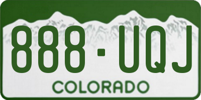 CO license plate 888UQJ