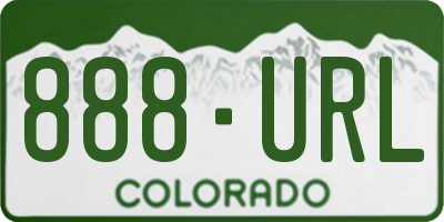 CO license plate 888URL
