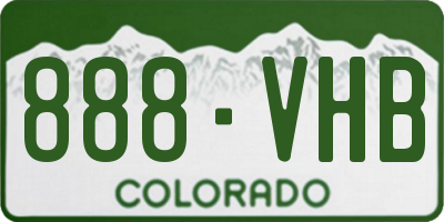 CO license plate 888VHB