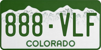 CO license plate 888VLF