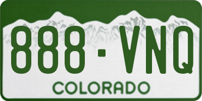 CO license plate 888VNQ