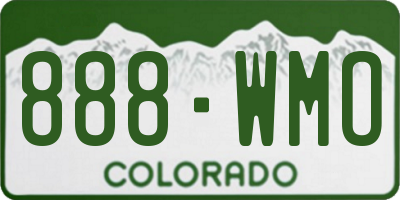 CO license plate 888WMO