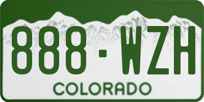 CO license plate 888WZH