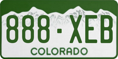 CO license plate 888XEB