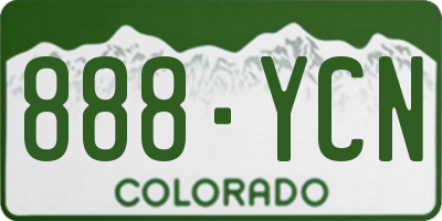 CO license plate 888YCN