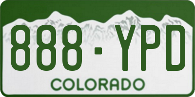 CO license plate 888YPD