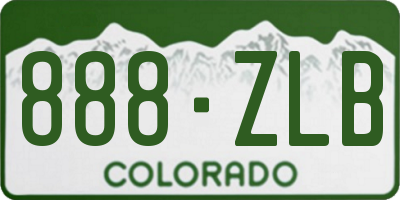 CO license plate 888ZLB
