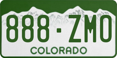 CO license plate 888ZMO