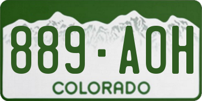 CO license plate 889AOH