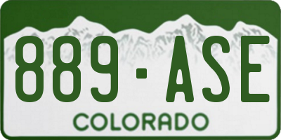 CO license plate 889ASE