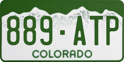 CO license plate 889ATP