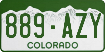 CO license plate 889AZY