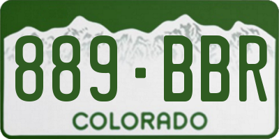 CO license plate 889BBR