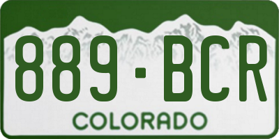 CO license plate 889BCR